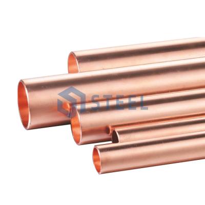 China 99.9% ASTM B111 C70600 C71500 C11000 1inch C12200 Traditional Copper Tube Price 10mm 15mm 22mm Straight Copper Round Pipe Suppliers for sale