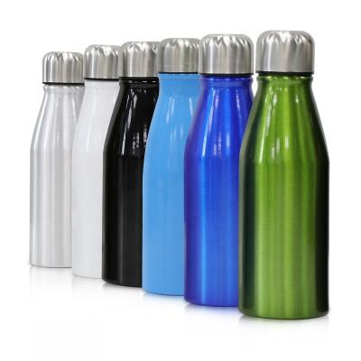 China 2021 Viable Wholesale 500ML Aluminum Bottles Drinking Promotional Cheap Cups Sport Flask With Logo And Color for sale