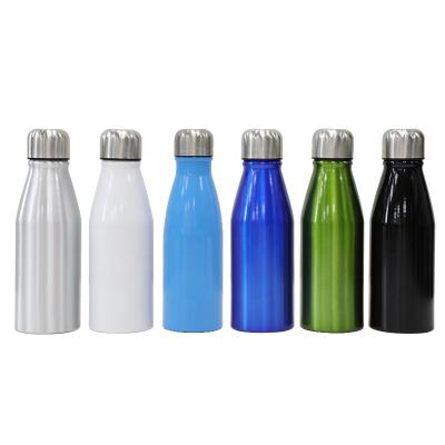 China 2021 Sustainable Supply Hot Sale On Amazon Aluminum Sports Water Bottles 17oz Portable Wholesale Water Cup With Lid for sale