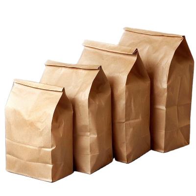 China Custom Recyclable For Food Grade Kraft Paper Bag Recycled Brown Paper Bag With Logo Printed Kraft Paper Bag for sale