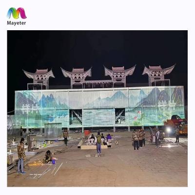 China Architectural Building Facade 3D Digital Art Video Projection Mapping Interactive Exterior Wall Projection 100+ for sale