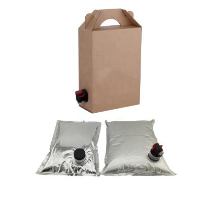 China Safety Bib 1l/5l/10l/20l Transparent Wine Bag Juice Bag Oil Bag With Valve Bag In Box for sale