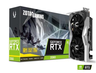 China fã gêmeo de GeForce RTX 2060 do JOGO do cartão gráfico ZOTAC de 14Gbps 6GB Geforce à venda