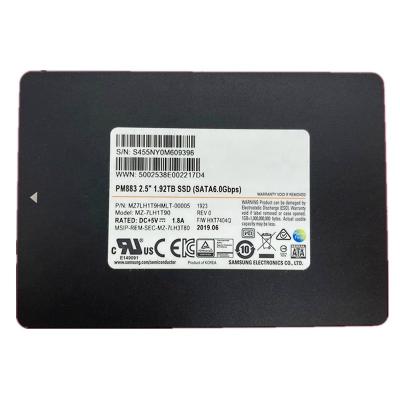 China SSD interno Samsung PM883 MZ7LH1T9HMLT do disco rígido dos Gbps 1.92TB de SATA 6,0 à venda