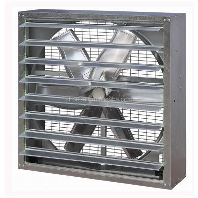 China Industrial Workshop/School/Hospital/Greenhouse Exhaust Fan JS Wall Mounted Square Ventilation Fans For Farmhouse/Greenhouse/Poultry Low Noise Fans With Shutter for sale