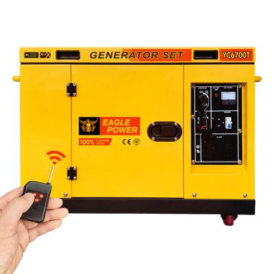 China Convenient Remote Control In Winter 5KW Silent Remote Start Family Using Diesel Generator YC6700T for sale