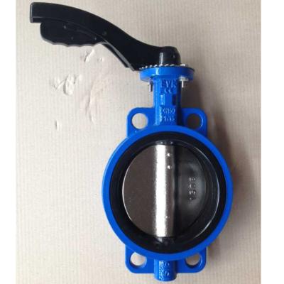 China General wafer type pn10 dn80 di pn16 butterfly valve seat butterfly valve DN 50 butterfly valve with handle for sale