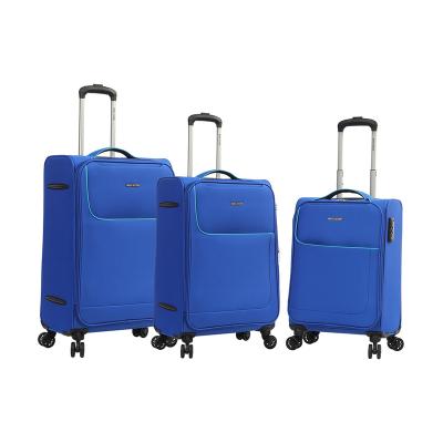 China Wholesale New Fashion Zipper Anti Water And Light Cloth Luggage Trolley Case for sale