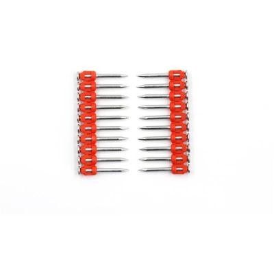 China Red Plastic Strip Smooth Shank Galvanized 2.7*27mm Concrete Nails for sale