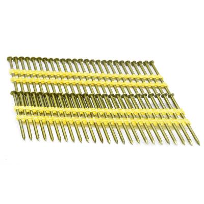 China Q235 21 Degree Bright Plastic Strip Nails Hot Dipped Galvanized Finish Round Head for sale