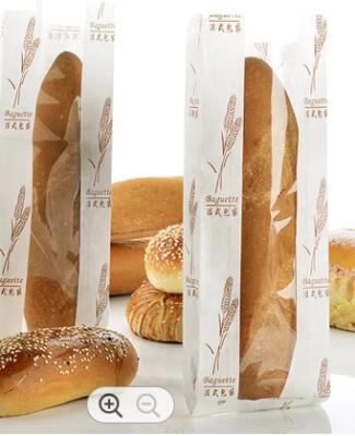 China Dauerhafte Papier-Kraftpapier-Brot-Taschen für das selbst gemachte Brot recyclebar zu verkaufen