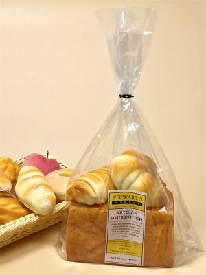 China Leakproof Transparent Plastic Bread Bag with 10 Colours Printed for Food Storage for sale