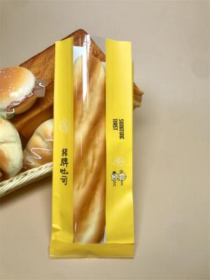 China Custom Printed Long Baguette Bread Bags Recycled Plastic 2-3 Loaves 10 Colours Flat Handles zu verkaufen