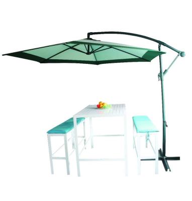 China Factory Direct Selling Cafe Beach Contemporary Outdoor Steel Patio Garden Umbrella Hanging Umbrella with Crank Cross Base for sale