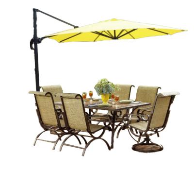 China Contemporary Custom Crank Aluminum Cantilever Patio Garden Side Bar Outdoor Patio Polyester Umbrella for sale