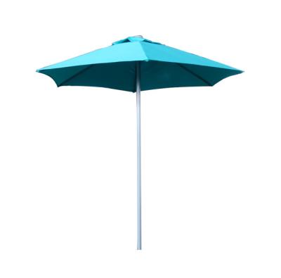 China Contemporary Outdoor Beach Resort Commercial Street Pole Round Umbrella Center Patio Aluminum Umbrella for sale