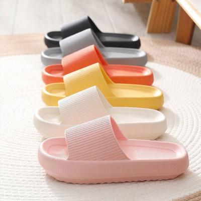 China Fashion Trend High Quality Soft Shower Slides Ease Sandals Women Indoor Men Men Slippers Slides Slippers for sale