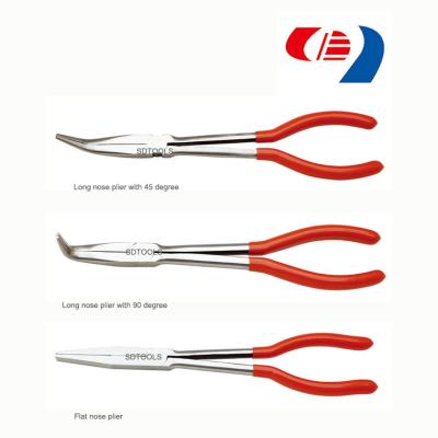 China High Quality MULTI FUNCTIONAL Handle High Quality Long Reach Pliers 45 Degree 90 Degree Long Wide Nose Pliers for sale