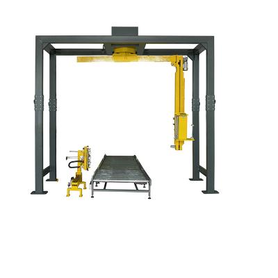 China Reliable Performance Beverage Reusable Rotary Pallet Arm Online Pallet Wrapping Machine for sale