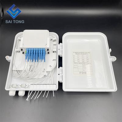 China Outdoor FTTH BOX 16 Core 16 Port Fiber Distribution Box FTTH With 1x16 PLC Splitter Terminal Box For Wall-mount And Pole Mounted for sale