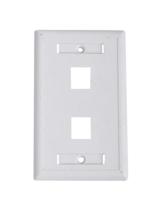 China RJ45 2 Wall Mount RJ45 Jack Modular Socket Panel White RJ45 Network 118x70mm USA Type Left Faceplate for sale