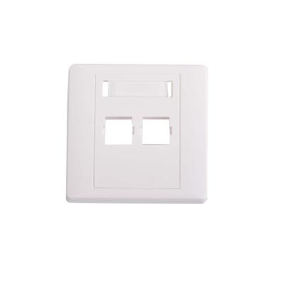 China Keystone 86mm Type Trapezoidal Type Fiber Optic Fiber Optic Fiber Optic 2p Wall Network RJ45 Jack Modular Socket Panel White RJ45 Faceplate Jack 86mm Mount for sale