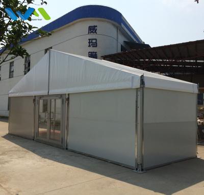 China Waterproof Aluminum Frame 10m Sandwich Panel PVC Roof Storage Tent For Warehouse for sale