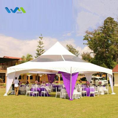 China 100 people party cheap outdoor wedding waterproof hexagonal tents in Kenya for sale