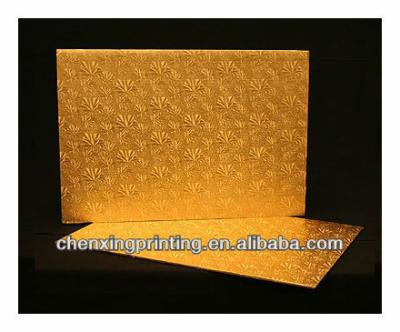 China Recyclable Full Sheet Cake Board , Gold Foil Covered Double Wall Corrugated for sale