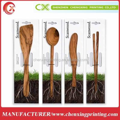 China Waterproof Cardboard Spoon Packaging Hanging Packaging Card for sale