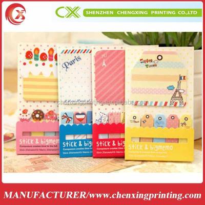 China As Cute Tab Sticky Notes Index Pad 1+5 Sticker Marker Marker Customer Requirement Note Flags for sale