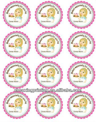 China Anti-Counterfeit Personalized Cupcakes on Tray Baking Stickers, Baking, Cupcakes, Sprinkles, Kids, Hostess, Gift Tags, Gifts for sale