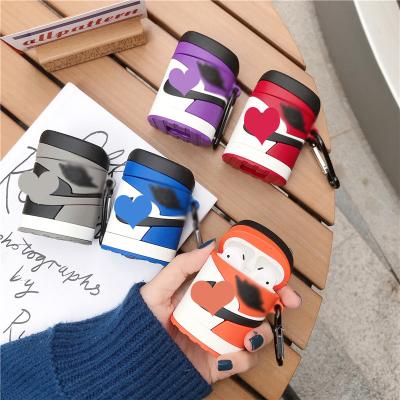 China Luxury Designer Anti Lost 3D Silicone Earphone Cover Airpod Case For AJ Jordan Airpods Case Trendy Pro Fashion Anti-drop Headphone for sale