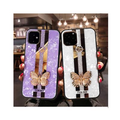 China Wholesale TPU+PC Mobile Phone Cover Device Shell Female Models With Diamond for sale