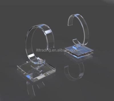 China Retail Acrylic Luxury Watch Display Rack Wristwatch Stand Display Rack Custom Handmade Smart Flexible Jewelry Stand for sale