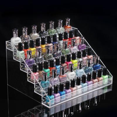 China Handmade Thickened Acrylic Nail Box Drawer Type Storage Nail Polish Classification Salon Acrylic Box With Grid for sale