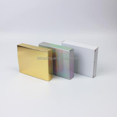 China Recyclable Custom Folding Recycle To Insert Small Gold Silver Pink Black White Cardboard Boxes For Packaging Kraft Cardboard Boxes for sale