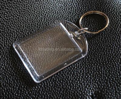 China Custom Recyclable Multi Clear White PC Acrylic Rectangle Round Square Shapes Key Chain Manufacturer Gathering Photo Stand Wholesale for sale