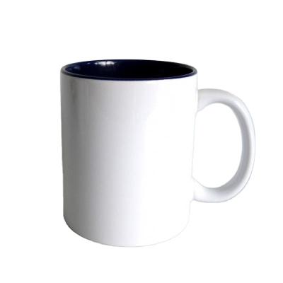 China Disposable Inner Mug Sublimation 11oz Color And Handle Ceramic Mugs Blank White Mugs for sale