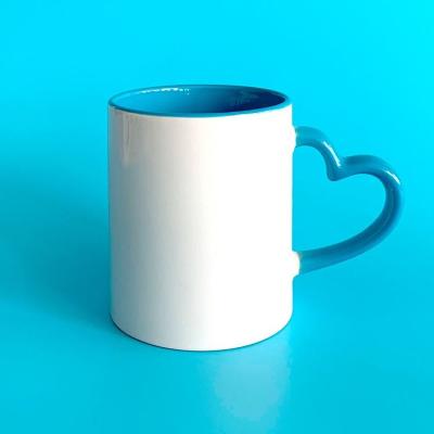 China 11oz Disposable Porcelain Cup Top Grade Sublimation Colored Custom Heat Transfer Coating Mug for sale