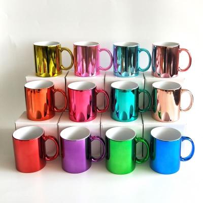 China Wholesale Disposable Sublimation Mugs/Cups Novelty Craft Showing Metallic Luster Ceramic Coffee Mugs With Luster Plated Color for sale