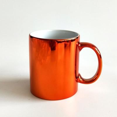 China New style disposable metal plating cup half, sublimation coated. 11oz for sale