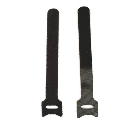 China 1000Pcs Black Or Colored Double Sided Reusable Carry Self Gripping Cinch Straps Buckle Cable Tie / Hook for sale