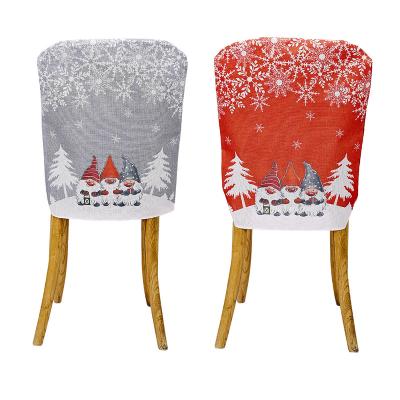 China Durable Santa Claus Christmas Decoration Adults Spandex Hotel Dining Table Cover Santa Hat Christmas Chair Cover And Chair Cloth Bulk for sale