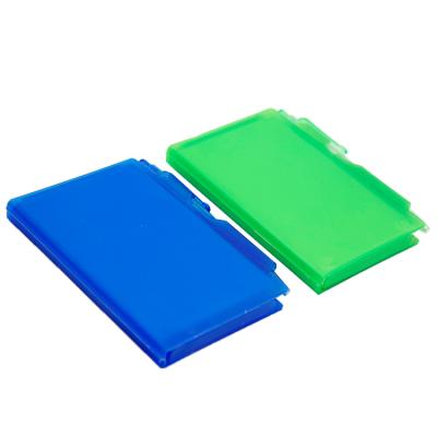 China Mini Wholesale eco custom logo plastic cover memo pad notebook with attached pen for sale