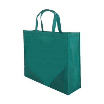 China Green Eco-Friendly Customized Eco-Friendly Foldable Nonwoven Cloth Tote Shopping Bag With Cross Stitching for sale