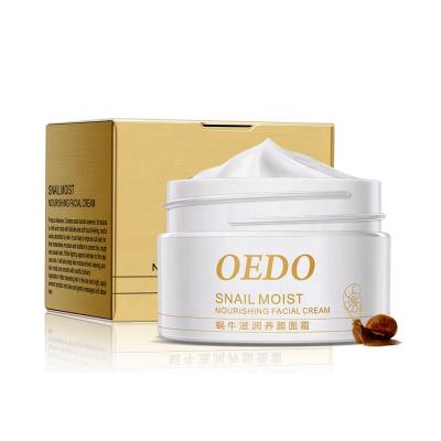 China Acne Treatment OEDO Moist Nourishing Snail Facial Massage Firming Whitening Moisturizer Nourishing Snail Anti Aging Cream for sale