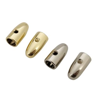 China Metal bells of handbags, bags, hardware accessories, clothing pendants, lanyards, light gold bullet tail clip for sale