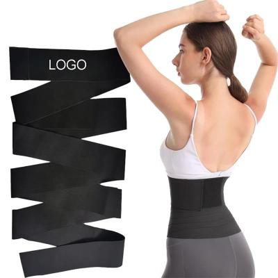 China Antibacterial Wholesale Antibacterial Shapewear Waistband Control Belly Trimmer Women Fitness Breathable Meters 3 Meters Slimming Waist Band Wraps Get Together for sale