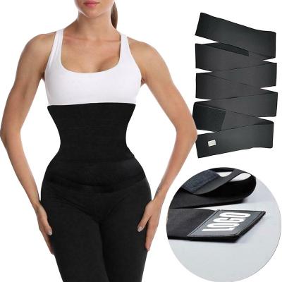 China Antibacterial Cheap Plus Size Latex Magic Belly Lose Weight Bandage Waist Wrap Band Belt With Buckle for sale